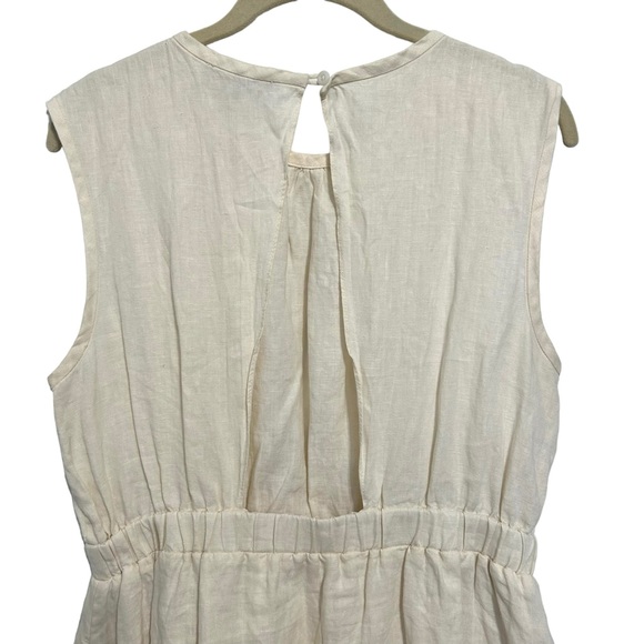 Everlane The Linen Open Back Dress Sz 6 Cream - Picture 11 of 14